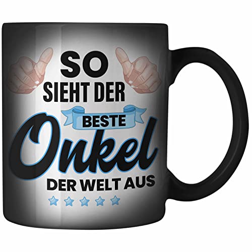 Trendation - Bester Onkel Geschenk von Nichte Neffe Lustige Zaubertasse Spruch Geschenke für Onkel Nichten Geschenkidee Lustig von Trendation