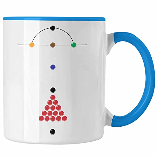Trendation - Billard Pool Tasse Geschenk Queu Geschenkidee Spruch Grafik Plan (Blau) von Trendation