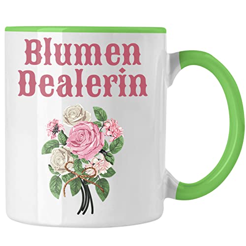 Trendation - Blumen Dealerin Floristin Floristik Geschenk Abschluss Ausbildung Blumen Verkäuferin Geschenkidee Lustig (Grün) von Trendation