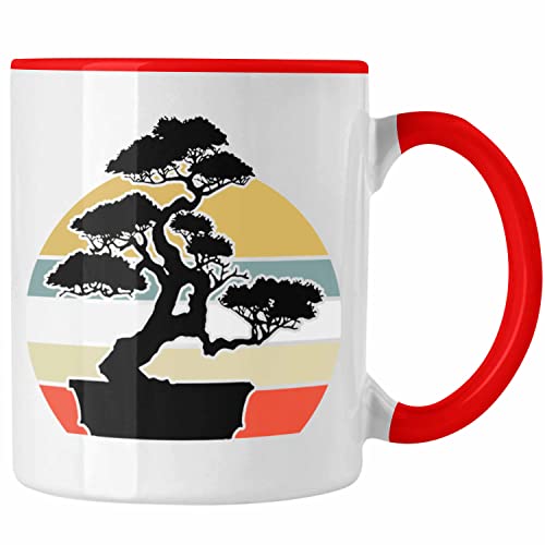 Trendation - Bonsai Tasse Geschenk Bonsai Baum (Rot) von Trendation