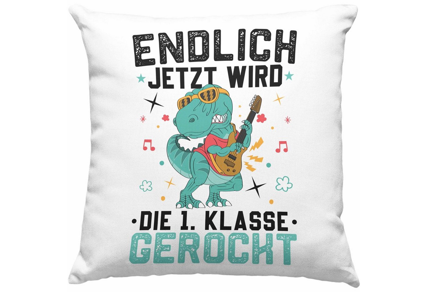 Trendation Dekokissen Erste Klasse Wird Gerockt Kissen Geschenk zur Eins von Trendation