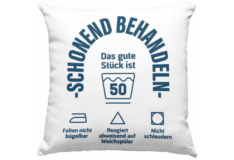 Trendation Dekokissen Trendation - 50. Geburtstag Geschenk Frau Lustig Kissen mit Füllung 40 von Trendation