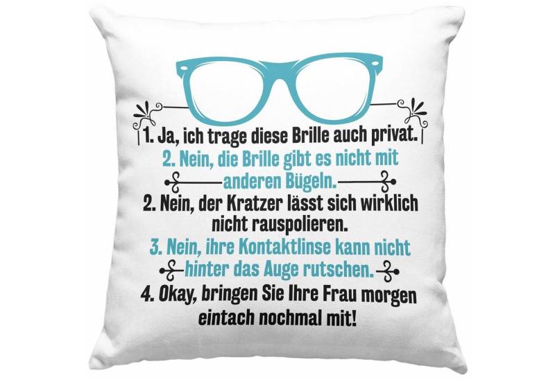 Trendation Dekokissen Trendation - Augenoptiker Kissen Geschenk Brillenverkäufer Lustiger Sp von Trendation