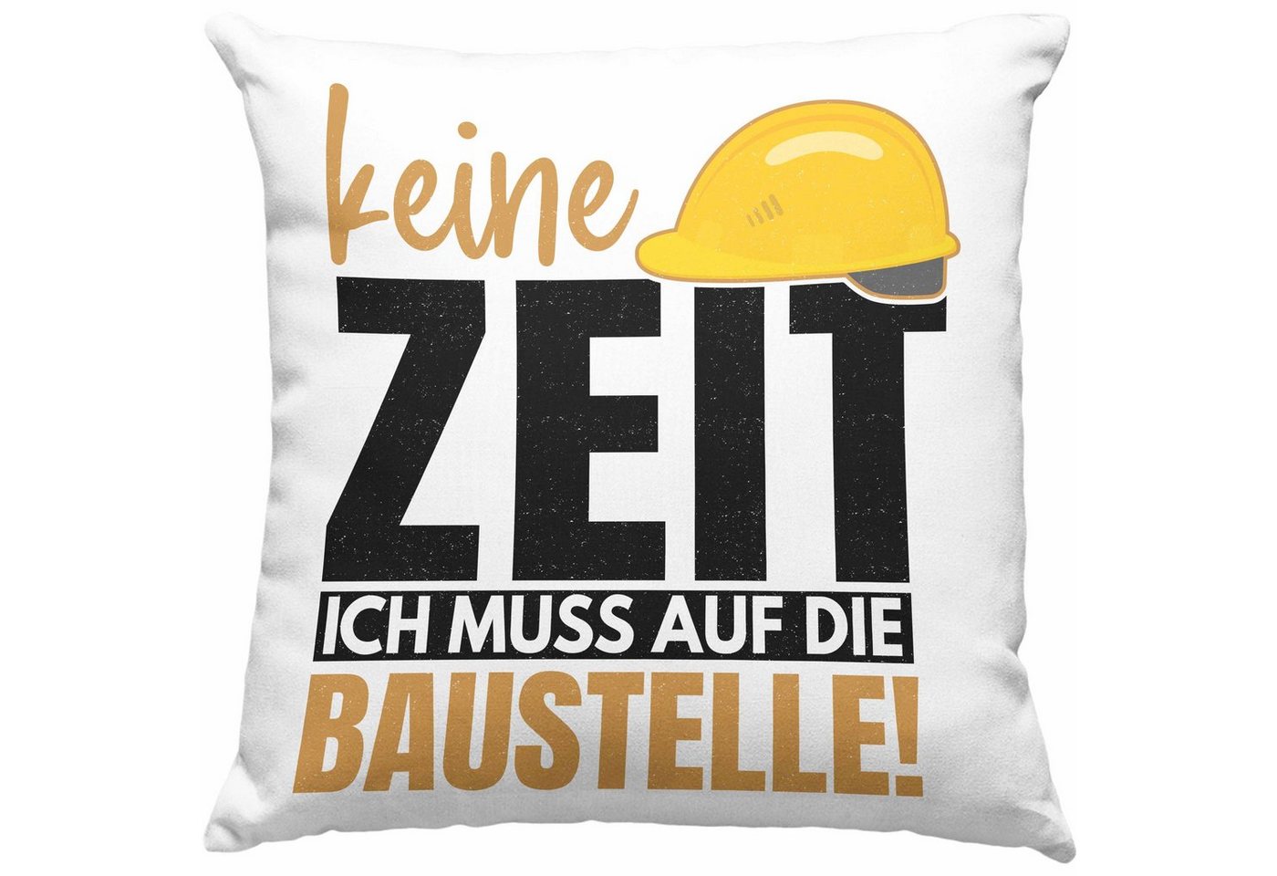 Trendation Dekokissen Trendation - Bauherr Geschenk Spruch Kissen Bauherrin Männer Lustiger Spruch Baustelle Dekokissen mit Füllung 40x40 von Trendation