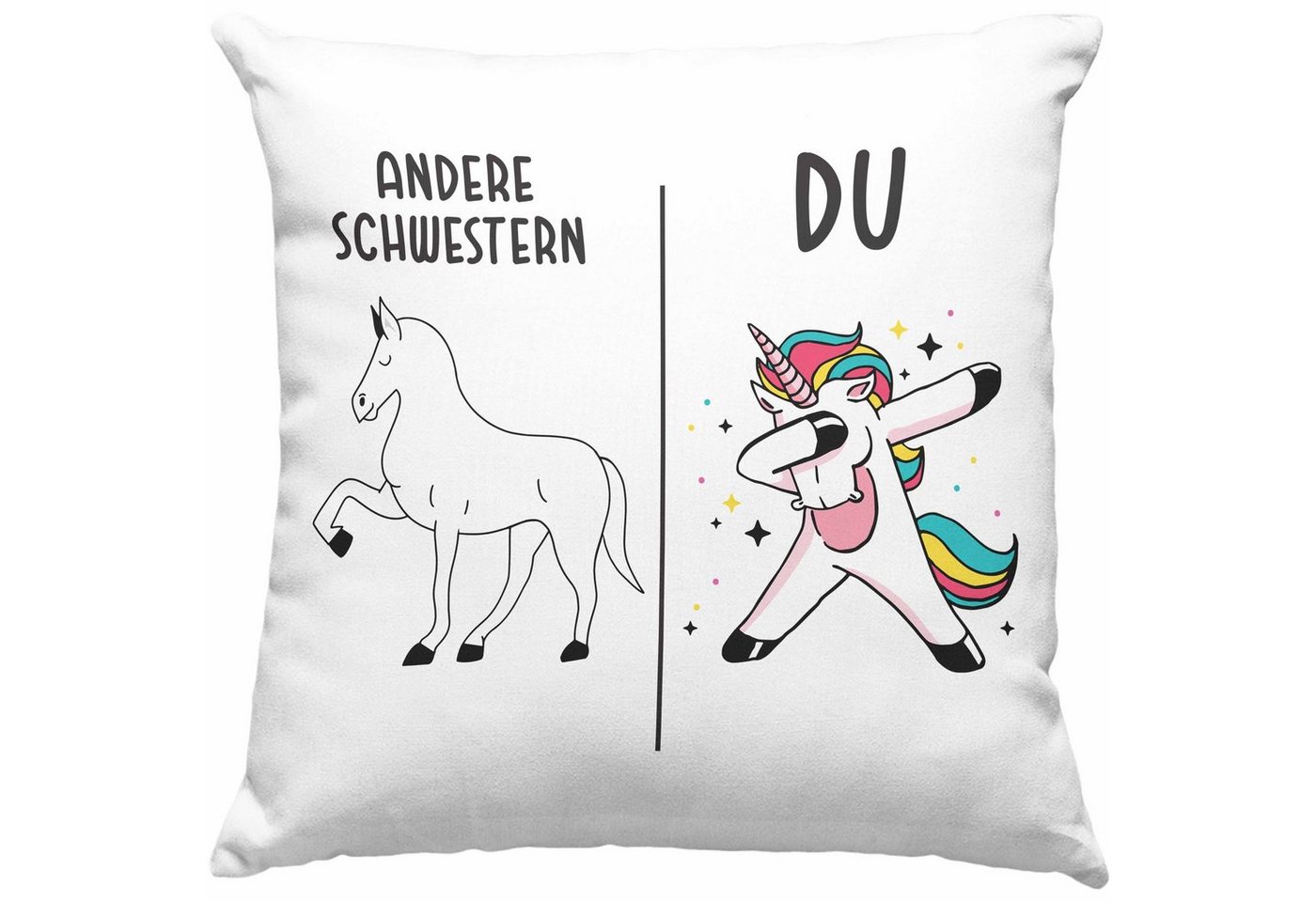 Trendation Dekokissen Trendation - Beste Schwester Geschenk Kissen mit Füllung 40x40 cm Geschenkidee mit Spruch Geburtstag Weihnachten von Trendation