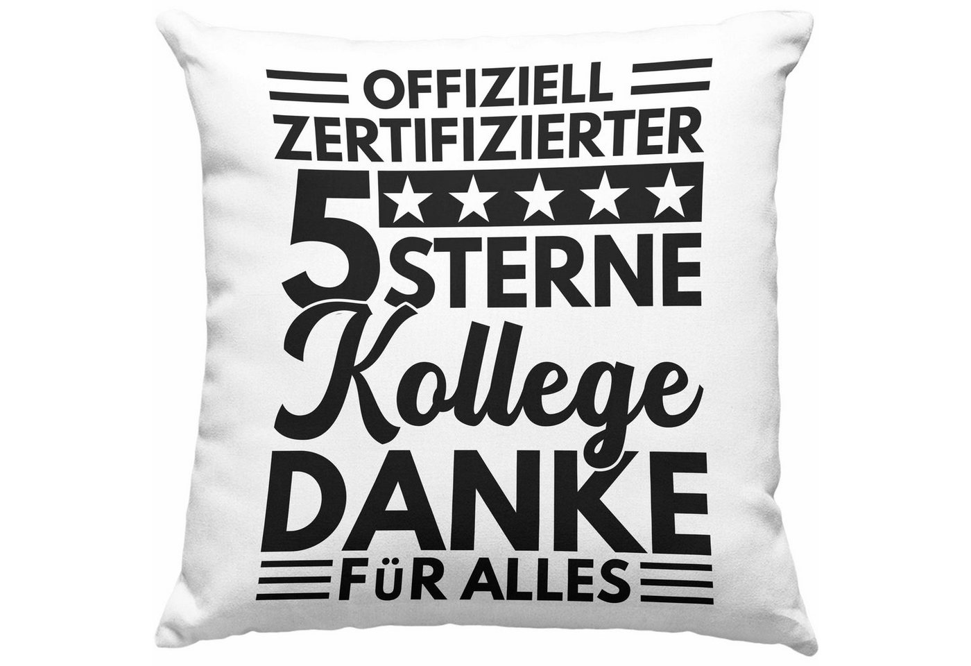 Trendation Dekokissen Trendation - Bester Kollege Der Welt Kissen Geschenk Abschied Neuer Job Kollege Geschenkidee Abschiedsgeschenk Dekokissen mit Füllung 40x40 von Trendation