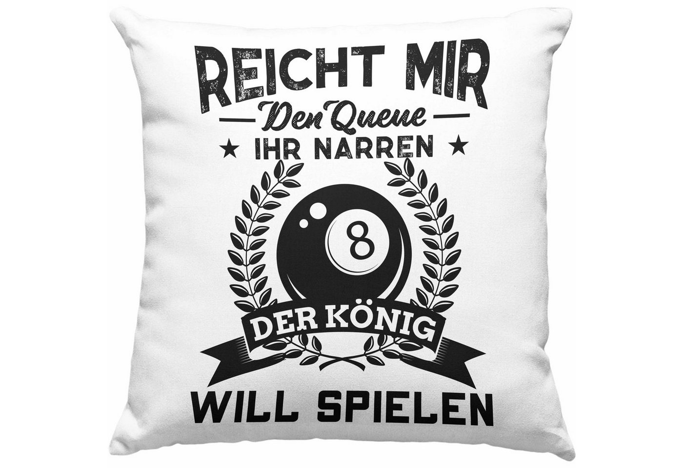 Trendation Dekokissen Trendation - Billard Kissen Geschenk Pool Spruch Geschenkidee Vater Opa Billard Profi Dekokissen mit Füllung 40x40 von Trendation