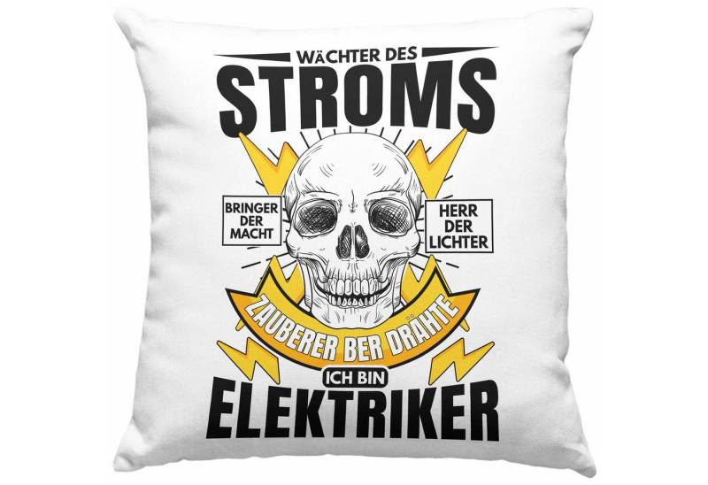 Trendation Dekokissen Trendation - Elektriker Kissen Geschenk Elektromeister Lustiger Spruch von Trendation