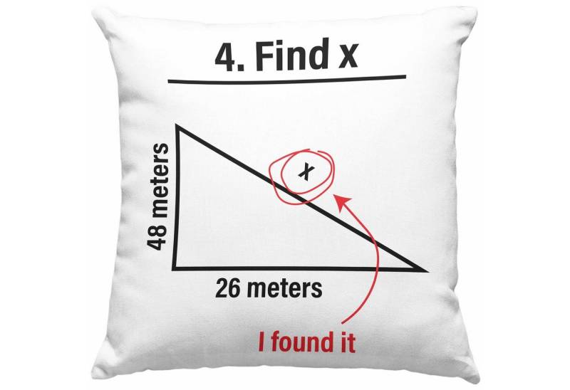 Trendation Dekokissen Trendation - Find X Lustige Kissen Mathe Spruch Mathematiker Geschenki von Trendation