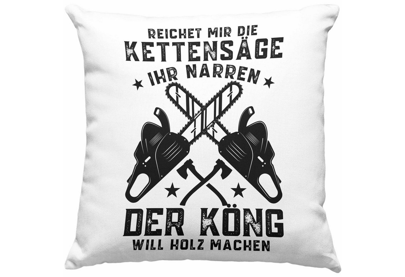 Trendation Dekokissen Trendation - Förster Geschenk Kissen Holzfäller Geschenkidee Männer Forstwirt Baumfäller Spruch für Waldarbeiter Dekokissen mit Füllung 40x40 von Trendation