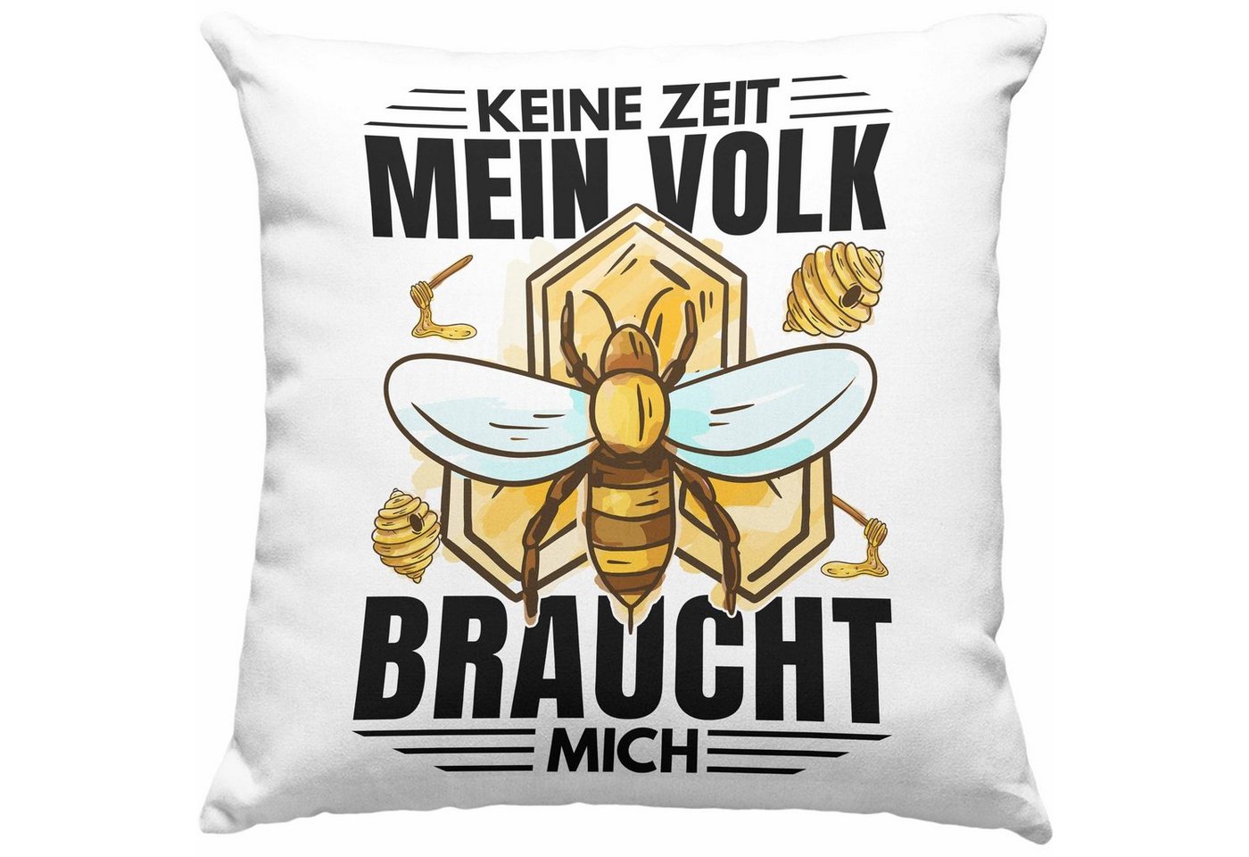 Trendation Dekokissen Trendation - Imker Geschenk Kissen Spruch Geschenkidee Bienen Bienenzüchter Dekokissen mit Füllung 40x40 von Trendation