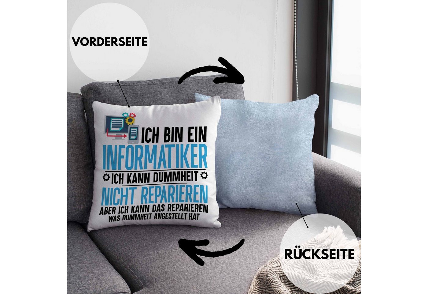 Trendation Dekokissen Trendation - Informatiker Kissen Geschenk Programmierer Nerd Coder Ges von Trendation