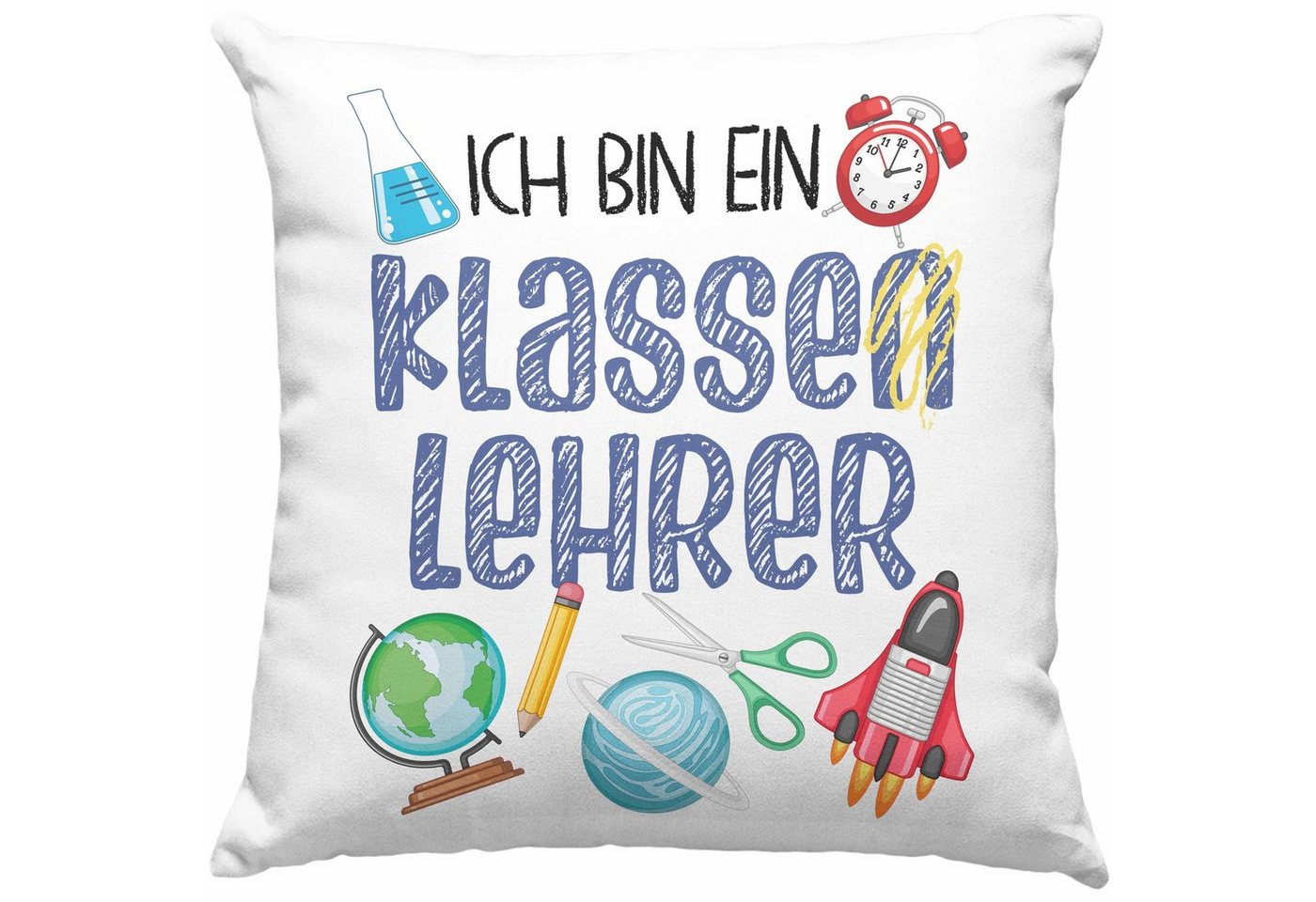 Trendation Dekokissen Trendation - Klassenlehrer Kissen Geschenk Klasse Lehrer Spruch Abschiedsgeschenk Bester Lehrer Geschenkidee Dekokissen mit Füllung 40x40 von Trendation