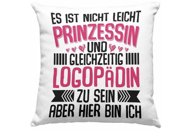 Trendation Dekokissen Trendation - Logopädin Spruch Kissen Geschenk Logopädie Dekokissen mit von Trendation