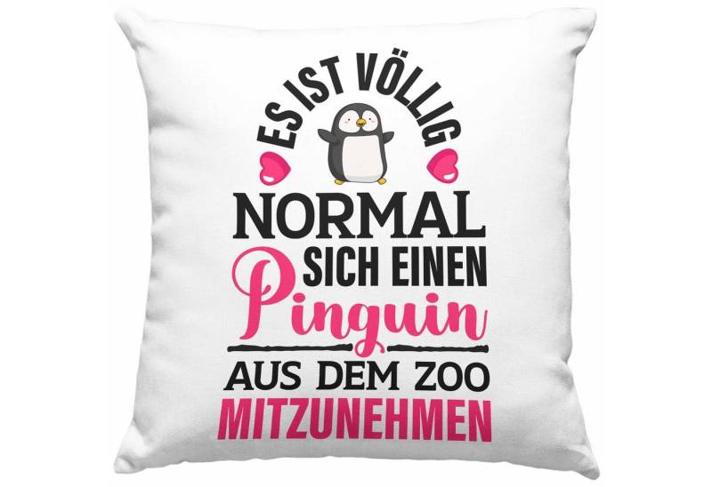 Trendation Dekokissen Trendation - Lustiges Pinguin Kissen mit Füllung 40x40 cm Kinder Dekok von Trendation