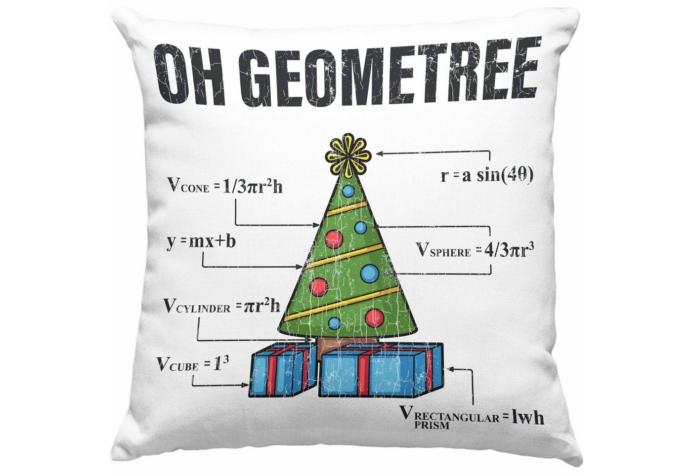 Trendation Dekokissen Trendation - Mathe Mathelehrer Kissen Mathematiker Geschenk Geometree Spruch Physik Physiker Geschenkidee Weihnachten Geschenke Physiklehrer mit Füllung 40x40 von Trendation