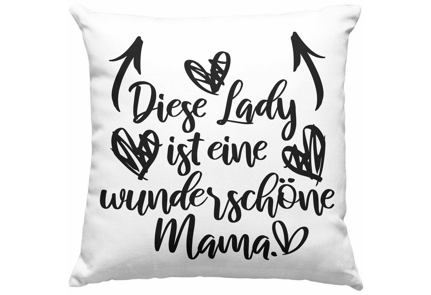 Trendation Dekokissen Trendation - Mutter Geschenk Kissen mit Füllung Muttertag Spruch Geschenkidee von Tochter Sohn Beste Mama Dekokissen von Trendation