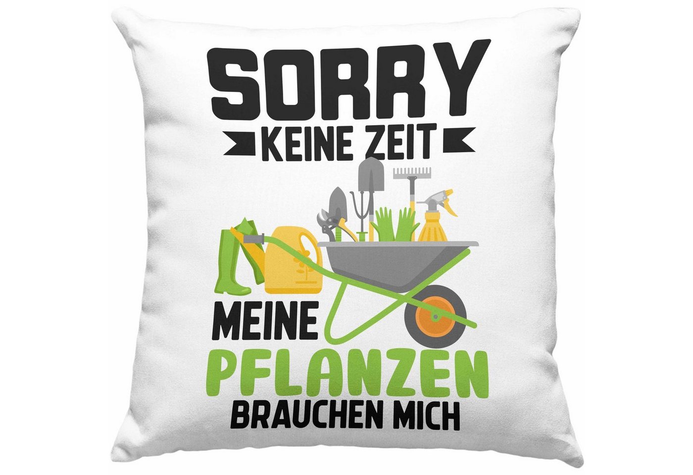 Trendation Dekokissen Trendation - Sorry Meine Pflanzen Brauchen Mich Kissen Geschenkidee Für Gärtner Hobbygärtner Garten Geschenke Dekokissen mit Füllung 40x40 von Trendation