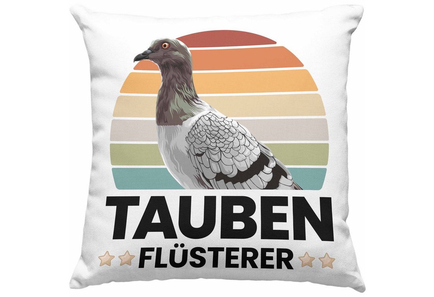 Trendation Dekokissen Trendation - Zaubenzucht Geschenk Taubenzüchter Zubehör Tauben Kissen Lustiger Spruch Taubenflüsterer Taubenliebhaber Becher Dekokissen mit Füllung 40x40 von Trendation