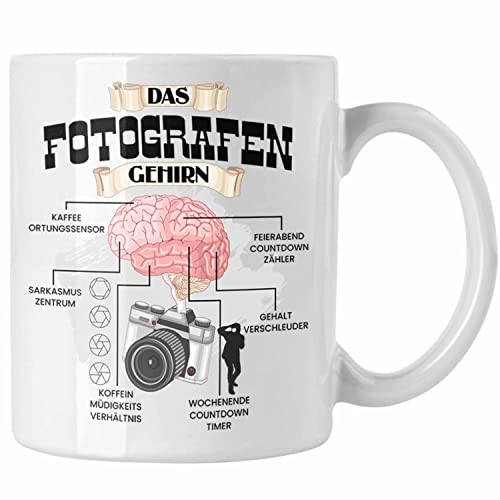 Trendation - Fotografen Tasse Lustiges Geschenk für Fotografin Spruch Becher Geburtstag Weihnachten (Weiß) von Trendation