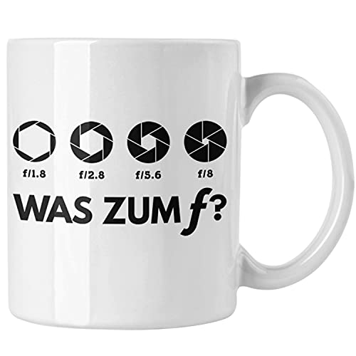 Trendation - Fotografie Geschenk Tasse lustig Fotograf Zubehör Fotograph Geschenkidee Lustige Geschenk Kaffeetasse Witzig (Weiß) von Trendation