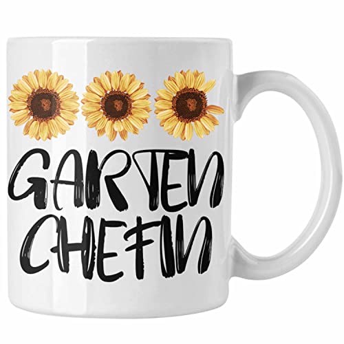 Trendation - Gärtnerin Geschenke Tasse Gärtnerinnen Lustig Spruch Garten Chefin Oma Rentnerin Mama (Weiß) von Trendation