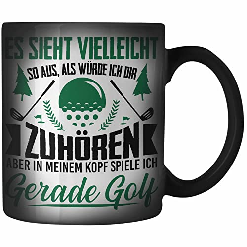 Trendation - Golfer Geschenk Golf Zaubertasse mit Spruch - Farbwechsel Tasse für Golfer Geschenkidee von Trendation