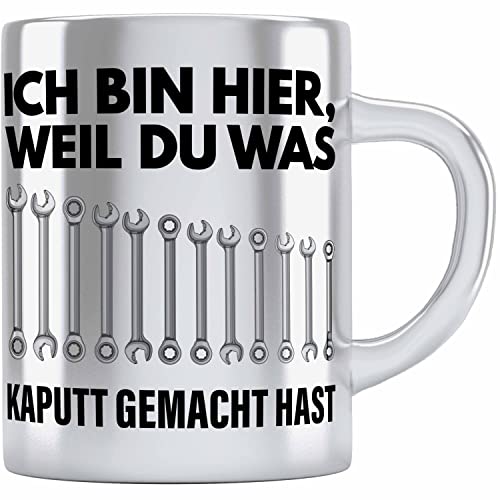 Trendation - Handwerker KFZ Mechaniker Geschenk Lustig Edelstahl Tasse Automechaniker Werkstatt Edelstahl Tasse Hausmeister von Trendation