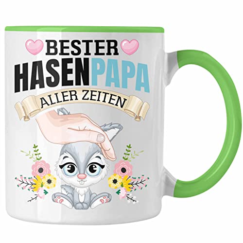 Trendation - Hasen Tasse Geschenk Hasen-Besitzer Kaninchen Kinder Bester Hasen Papa (Grün) von Trendation