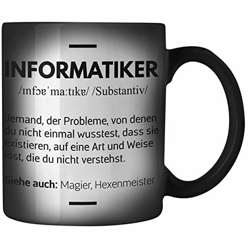 Trendation - Informatiker Zaubertasse Geschenk Programmierer Gadget Lustig Geschenkidee Männer Zubehör Informatiklehrer IT von Trendation