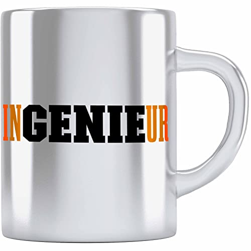 Trendation - Ingenieur Edelstahl Tasse Gadget Geschenk Ingeneur Kaffee Edelstahl Tasse Geschenkidee von Trendation
