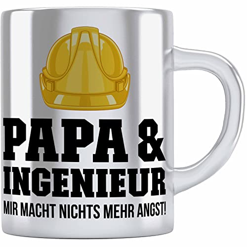 Trendation - Ingenieur Papa Edelstahl Tasse Gadget Geschenk Ingeneur Kaffee Edelstahl Tasse Geschenkidee von Trendation