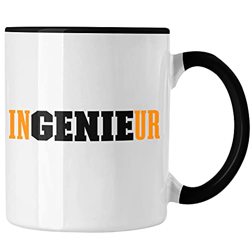 Trendation - Ingenieur Tasse Gadget Geschenk Ingeneur Kaffeetasse Geschenkidee (Schwarz) von Trendation