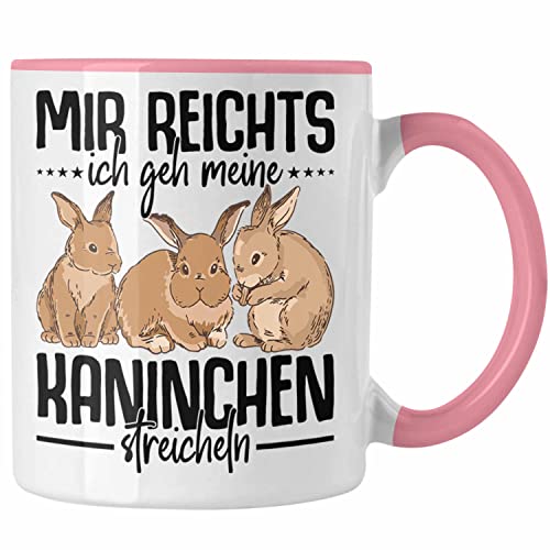 Trendation - Kaninchen Tasse Hasen Süßer Hase Haustier Ostern Geschenk Haustier (Rosa) von Trendation