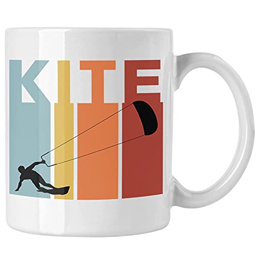 Trendation - Kitesurf Kitesurfen Geschenk Tasse Kite Surfender Kitesurfing Geschenkidee (Weiß) von Trendation