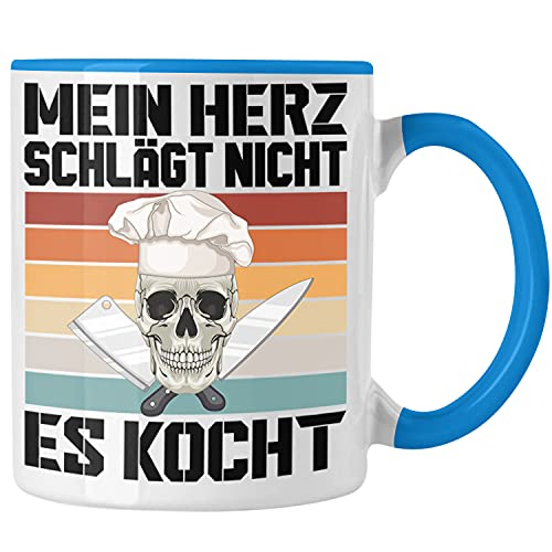 Trendation - Koch Geschenke Männer Tasse Lustig Geschenk für Koch Köchin Geschenkidee (Blau) von Trendation