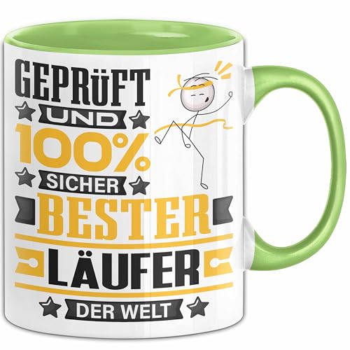 Trendation Läufer Geschenk Lustiger Spruch für Läufer Geschenkidee Bester Läufer Der Welt (Grün) von Trendation