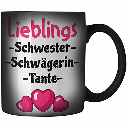 Trendation - Lieblings Schwester Schwägerin Tante Geschenk Zaubertasse mit Spruch von Trendation