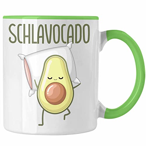 Trendation - Lustige Tasse Avocado-Motiv Geschenk Mittagsschlaf-Liebhaber Nap (Grün) von Trendation