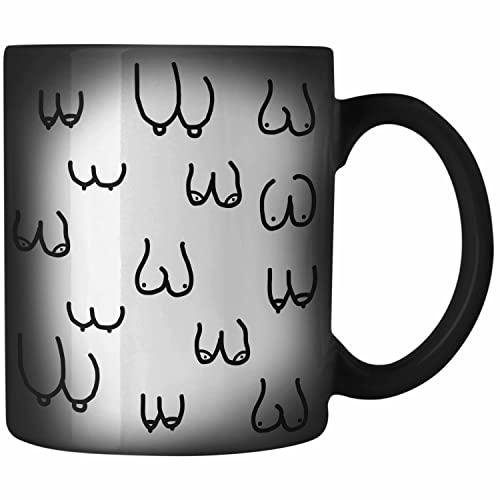 Trendation - Lustige Zaubertasse mit Busen/Brüsten für Erwachsene als 18+ Geschenkidee Lustige Feminismus Farbwechsel Tasse von Trendation