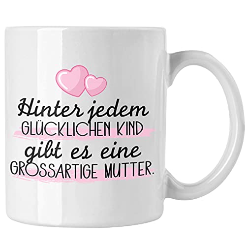 Trendation - Mama Tasse Geschenk für Mutter von Kinder Sohn Tochter Muttertag Muttertagsgeschenk Beste Mama Danke Weihnachten Geburtstag Lustig (Weiß) von Trendation