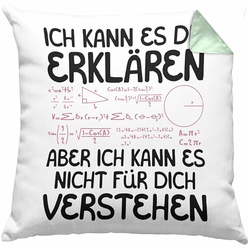 Trendation Mathe Lehrer Student Geschenk Kissen mit Füllung 40x40 Lustiger Spruch Geschenkidee für Mathe Geeks (Grün) von Trendation