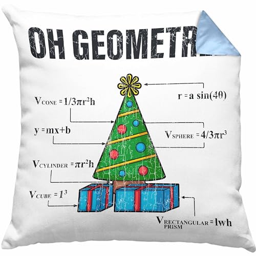 Trendation - Mathe Mathelehrer Kissen Mathematiker Geschenk Geometree Spruch Physik Physiker Geschenkidee Weihnachten Geschenke Physiklehrer mit Füllung 40x40 (Blau) von Trendation