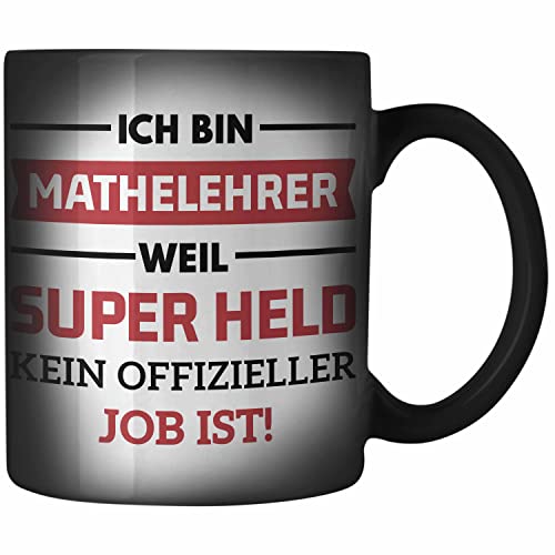 Trendation - Mathelehrer Zaubertasse Mathematiker Zaubertassen mit Spruch Lustig Farbwechsel Tasse Geschenk Superheld von Trendation