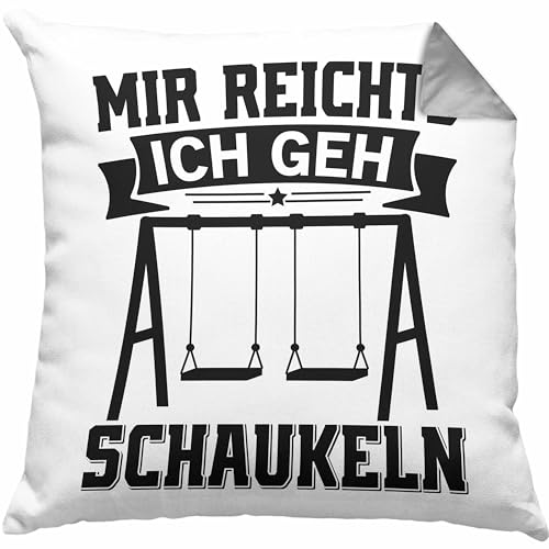 Trendation Mir Reichts Ich GEH Schaukeln Kissen mit Füllung 40x40 Geschenk Für Schaukler (Grau) von Trendation