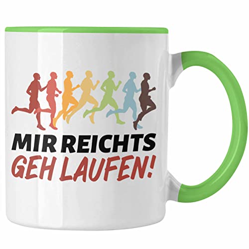 Trendation - Mir Reichts Ich Geh Laufen Tasse Geschenk für Jogger Läufer Geschenkidee (Grün) von Trendation
