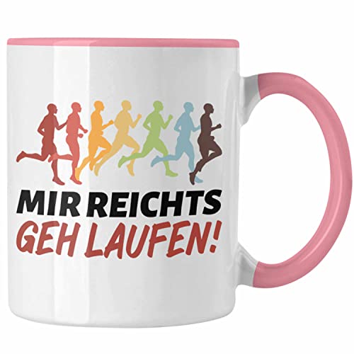 Trendation - Mir Reichts Ich Geh Laufen Tasse Geschenk für Jogger Läufer Geschenkidee (Rosa) von Trendation