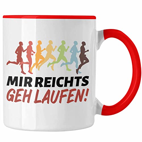 Trendation - Mir Reichts Ich Geh Laufen Tasse Geschenk für Jogger Läufer Geschenkidee (Rot) von Trendation