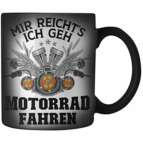 Trendation - Motorradfahrer Geschenk für Männer Motorrad Zaubertasse mit Spruch Farbwechsel Tasse für Biker Herren von Trendation