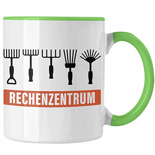 Trendation - Rechenzentrum Gärtner Tasse mit Spruch Garten Hobbygärtner Geschenk Lustig (Grün) von Trendation